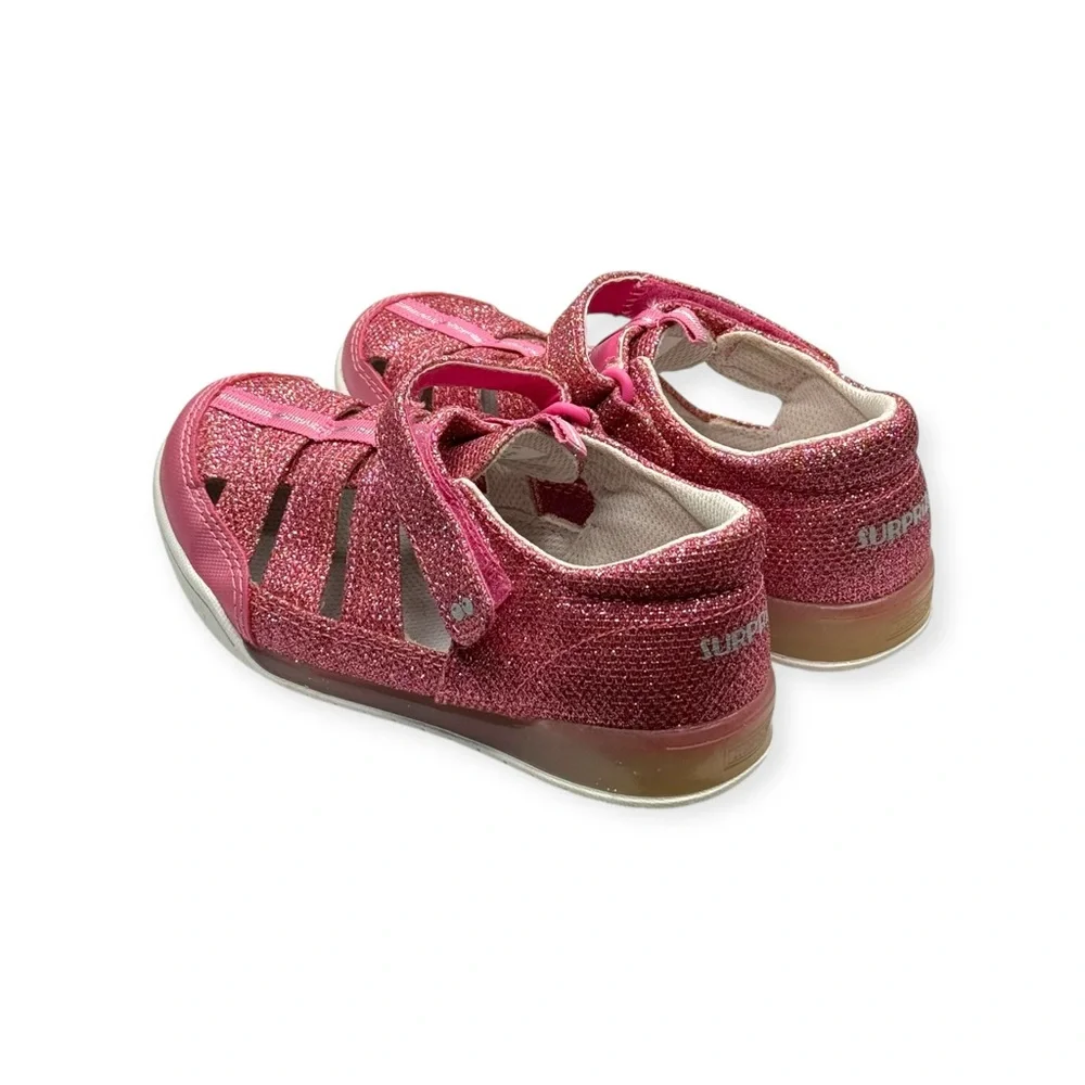 new Surprize Stride Rite ✵ Water Resistant Fisherman Sandals ✵ Pink Glitter 12